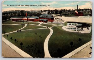 Pittsburg PA~Birds Eye View @ Lawrence Park & Play Grounds~PM 1912~Postcard