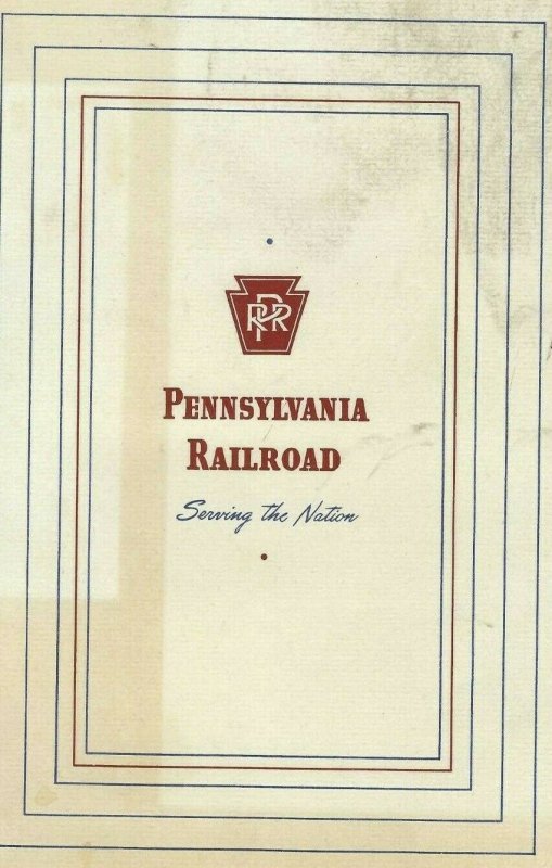 MK-078 Pennsylvania Railroad On Board Menu July 16, 1947 Vintage PRR Railway