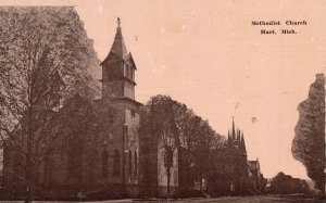 Vintage Postcard Episcopal Methodist Church Hart Michigan Religious Building MI