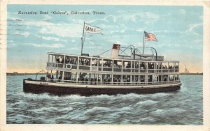 J14/ Ship Postcard c1920 Galveston Texas Excursion Boat Galvez 228