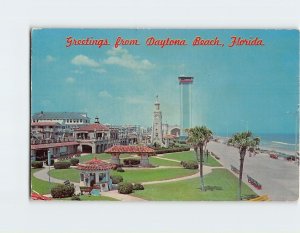 Postcard Daytona Beach and Oceanfront Park Looking North Florida USA