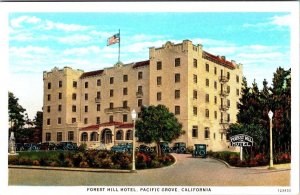 Pacific Grove, CA California   FOREST HILL HOTEL   ca1920's Vintage Postcard