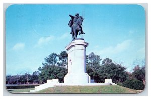 General Sam Houston Statue Hermann Park Houston Texas TX Chrome Postcard M18