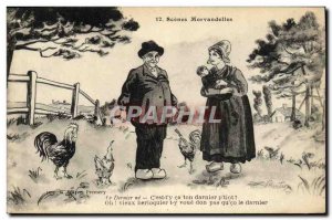 Old Postcard Scenes Morvan Le Morvan latter Rooster