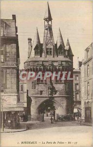 Postcard Old Bordeaux the palace gate