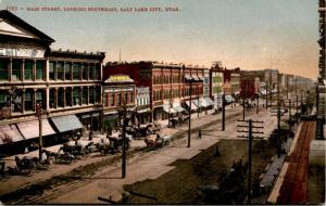 Main Street Looking Southeast, Salt Lake City UT Vintage Postcard G04