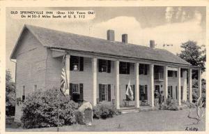 Irish Hills Michigan Old Springville Inn Street View Antique Postcard K58651