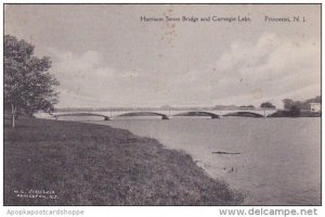 Harrison Street Bridge And Carnegie Lake Princeton New Jersey Albertype 1924