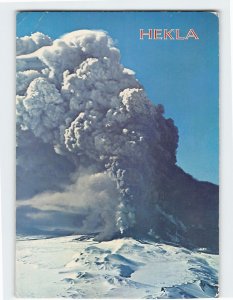 Postcard Hekla on fire, Hekla, Iceland