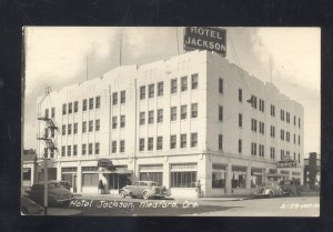 RPPC MEDFORD OREGON HOTEL JACKSON DOWNTOWN VINTAGE REAL PHOTO POSTCARD