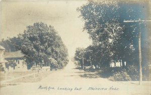 Postcard RPPC 1909 Nebraska Plainview North Avenue looking East NE24-1569