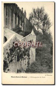 Old Postcard Mont Saint Michel L & # 39Echauguette North