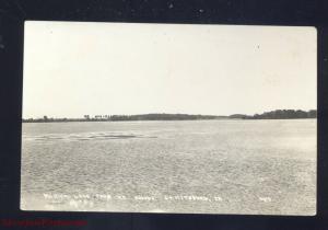 RPPC EMMITSBURG IOWA MEDIUM LAKE FROM BRIDGE VINTAGE REAL PHOTO POSTCARD