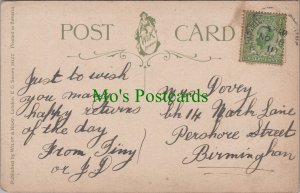 Genealogy Postcard - Dovey, 14 Mark Lane, Pershore Street, Birmingham GL1595