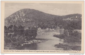 Junction of the Hudson & Schroon Rivers & Sugarloaf Mountain between Stony Cr...