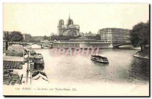 Paris - 4 - La Seine vers Notre Dame - CPA 