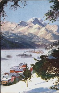 Switzerland Campfèr en Silvaplana Vintage Postcard C217
