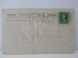 John Winsch Thanksgiving Postcard Schmucker Fantastic Big Gold Sun 1912 Denver