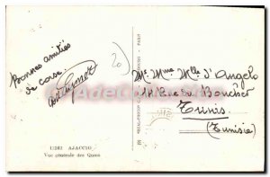 Old Postcard Ajaccio Vue Generale The Quays