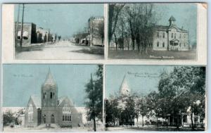 ATHENS, Oregon OR  Multi View MAIN STREET, School, Churches  Photoette Postcard