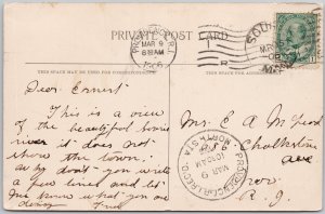 Souris Manitoba Wire Foot Bridge 1906 Postcard H80