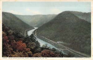 c.'10, Detroit Publ Phostint, New River Canyon,E. from Fayette, WV, Old Postcard