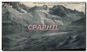 Old Postcard Dauphine Overview Lautaret and Galibier Chain