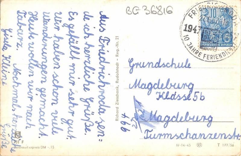 BG36816 luftkurort friedrichroda herzen deutsehlands  germany