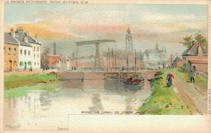 Belgium Artist Signed F.Ranot Mons Le Canal De Conde 06.11