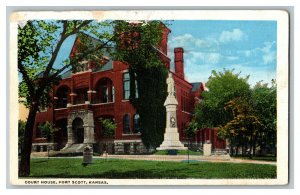 Postcard Court House Fort Scott Kansas Vintage Standard View Card