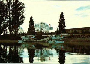 Mount Cook Airlines float planes Lake Te Anau airline issued Airplane Postcard