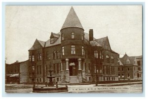 c1910's View Of Y. M. And Y. W. C. A Building Iowa City Iowa IA Antique Postcard
