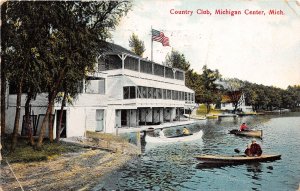 J60/ Michigan Center Michigan Postcard c1910 Country Club Boats 14