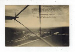 Mint France Monnerville Airplane  In FLight Real Picture RPPC Postcard H Farman