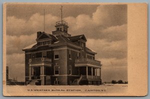 Postcard Canton NY c1910s U.S. Weather Bureau Station St. Lawrence County