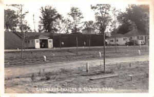 Green Lake Trailer and Touist Park Wisconsin ?  Real Photo Postcard AA75018