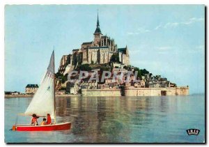 Modern Postcard Mont Saint Michel East Coast has high Maree