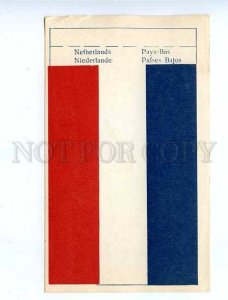 179746 NETHERLANDS flag old paper flag card 1957 year