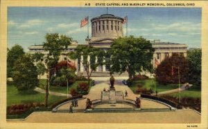 State Capitol and McKinley Memorial - Columbus, Ohio
