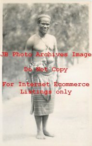 Native Ethnic Culture Costume, RPPC, Swaziland Mbabane, Man Standing on Road