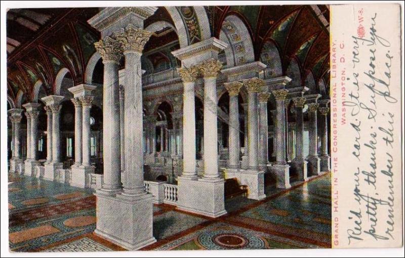 Grand Hall, Congressional Library, Washington DC