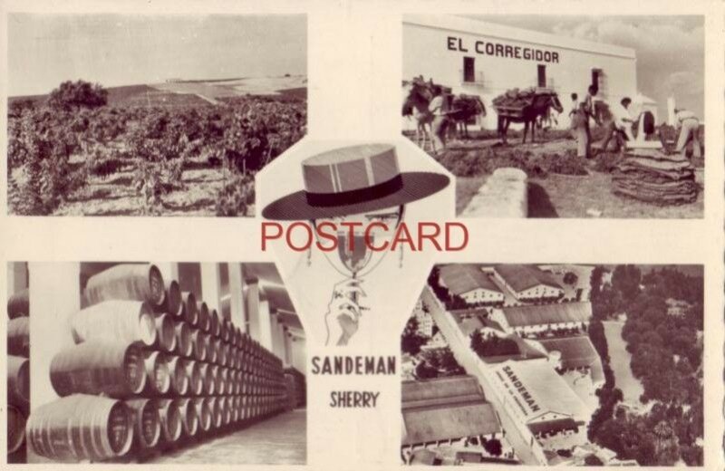 SANDEMAN SHERRY - SPAIN - RPPC four views of SANDEMAN VINEYARDS & BODEGAS