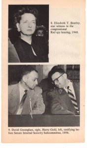 David Greenglass, Elizabeth Bentley, Red Spy Hearings, Vintage Magazibe Article