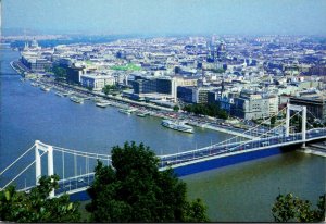 Hungary Budapest View With Elizabeth Bridge