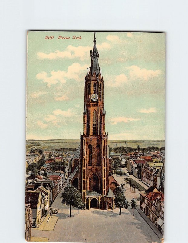 Postcard Nieuwe Kerk, Delft, Netherlands