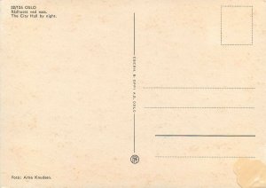 Postcard Norway Oslo City Hall night view