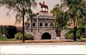 Vtg 1900s Grant Monument Lincoln Park Chicago Illinois IL Unused Postcard