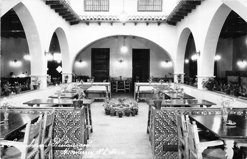 Monterrey Mexico 1951 RPPC Real Photo Postcard Sanborns Restaurant Interior