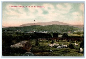 1909 Chesham Village New Hampshire NH, In The Distance Posted Antique Postcard