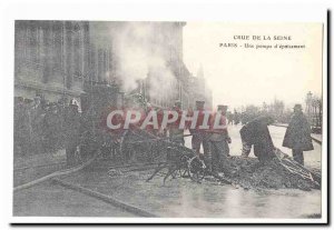 Crue of the Seine Old Postcard Paris a pump & # 39epuisement (reproduction)